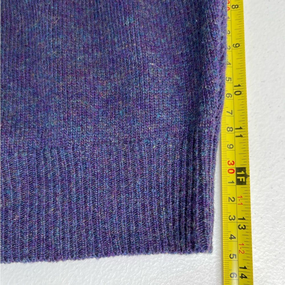 Vintage LizSport Lambswool Button Front Sweater Vest Blue Purple Women Large - Picture 11 of 14